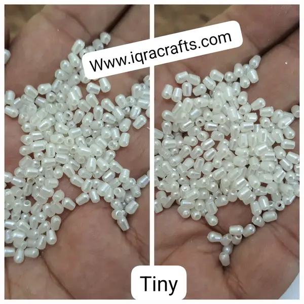 20 gm Off White Round Beads 2mm-10mm white Craft Sets DIY Findings Tear Drop