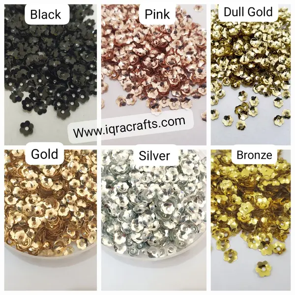 1 Tola, 6mm Baskit Flower Sitaray in Various Colors , 