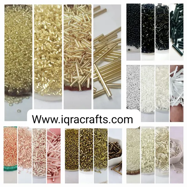 Pack Of 8 Tola (2 Tola Each) Beads Beautiful Loose Sequins DIY Crafts Dull Gold