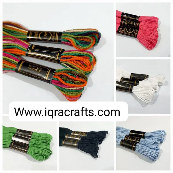 3 Pcs, Cross Stitch Cotton Embroidery Thread Floss Sewing Skeins Craft