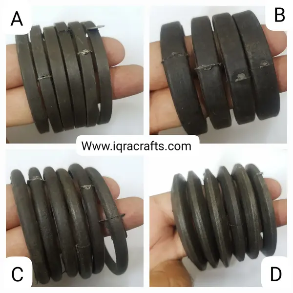 1 Pack Black Plastic Base For Silk Thread or Cotton Cloth Bangles,