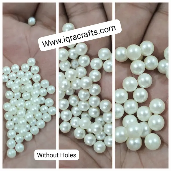 15 gm Round Beads Without Hole for DIY Jewelry, Resin Art, and Scrapbooking Crafts