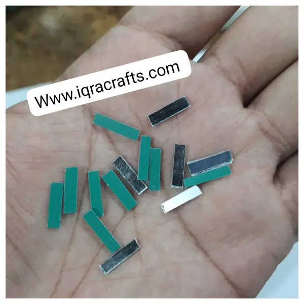 200 Pcs DIY Small Craft Mirrors, Rectangle Shape Mirror Tiny Size