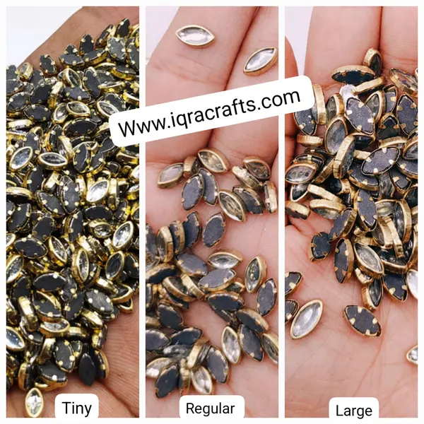 10 gm eye  Real Kundan 6MM Beads DIY Sewing Jewelry Decoration, Round Shape 