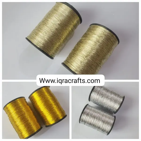 2 Pcs Embroidery material Metallic Zari Thread