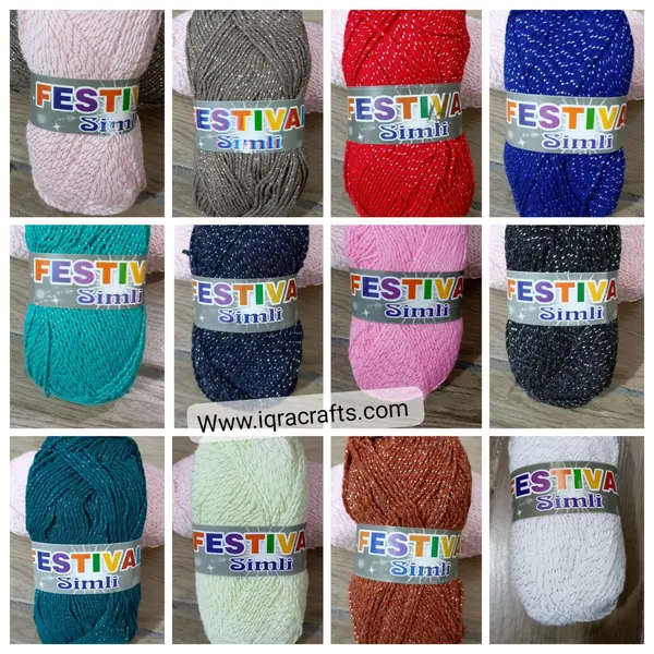 1 Pc, Glitter Wool  High Quality, Wool Ball. Sweater, Hand Knitting, Soft Crochet Hook Yarn 