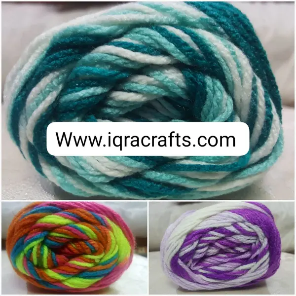 1 Pc, Multicolor Wool  High Quality, Wool Ball. Sweater, Hand Knitting, Soft Crochet Hook Yarn 
