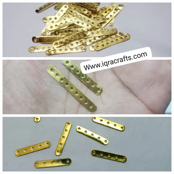 20 Pcs Gold Connector Link Multi Hole Bar Finding For Jewelry Making (3/5/7/9 holes)