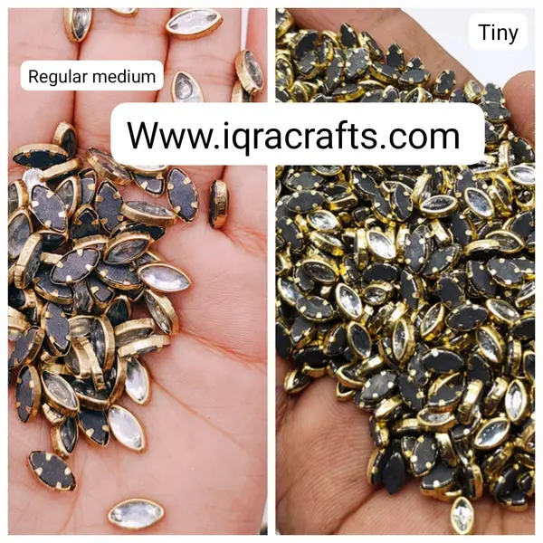 Mixed Packs (30 Pcs Each) 60 Pcs, Real Kundan Beads DIY Sewing Jewelry Decoration