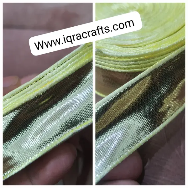 6  Yard/Gaz, Gotta Patti Lace, Gota Patti Lace Kinari Border (1 inches)