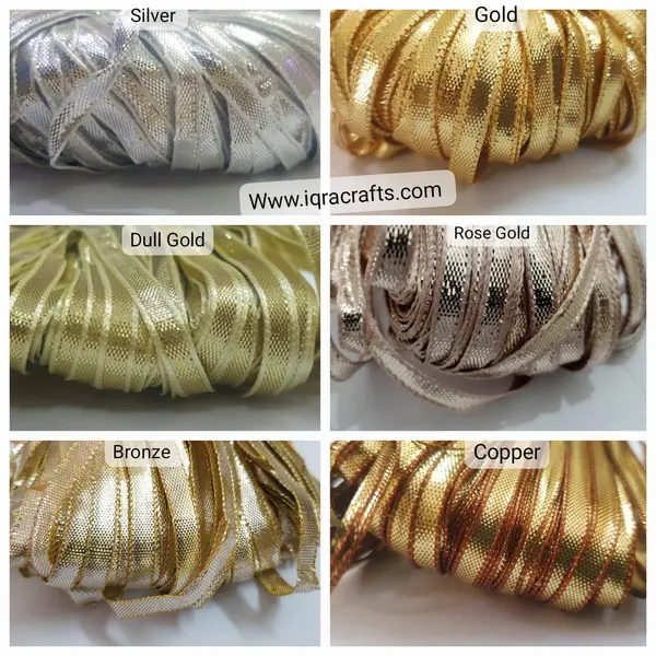 15 Yard/Gaz, Gotta Patti Lace, Gota Patti Lace Kinari Border