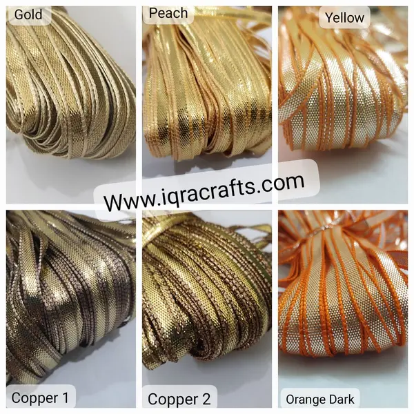 15 Yard/Gaz, Gotta Patti Lace, Gota Patti Lace Kinari Border