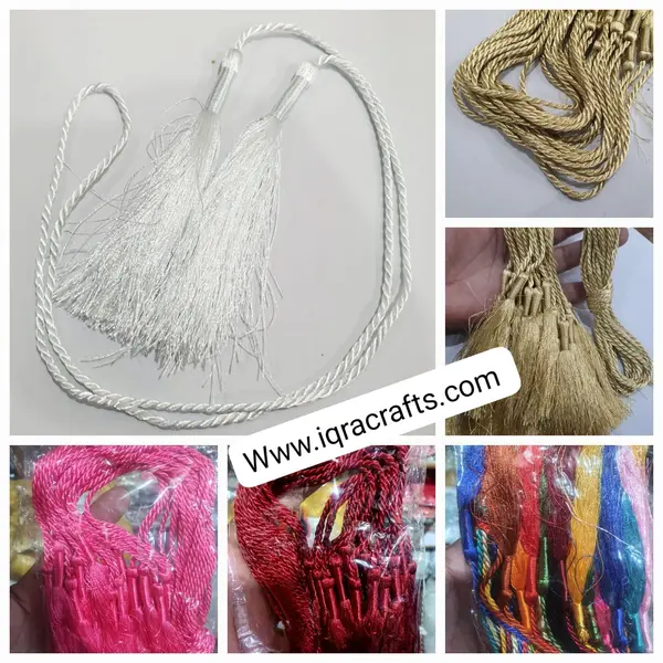 Buy 1 Get 1 Free ,Long dori Tassels Latkan for Lehenga Hanging Dupatta Curtains Suits Decoration