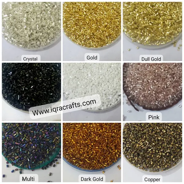 Cut Beads, 2 Tola Cut Glass Beads, Various Colors, Pony Bead Jewelry, DIY Craftsmanship