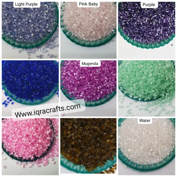 Cut Beads, 2 Tola Cut Glass Beads, Various Colors, Pony Bead Jewelry, DIY Craftsmanship