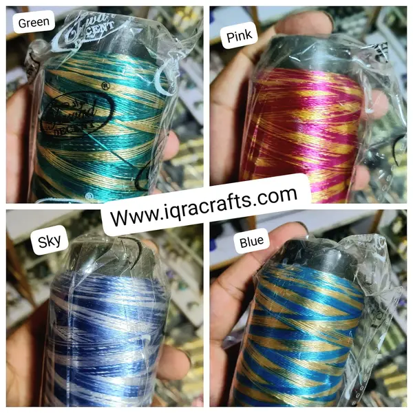 1 Pcs Embroideryin Various Color,s Silk Thread Cone, Craft Crochet