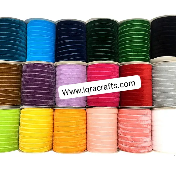 1 Pcs 50 Yards Velvet Ribbon  Single Face Velvet Ribbon Roll