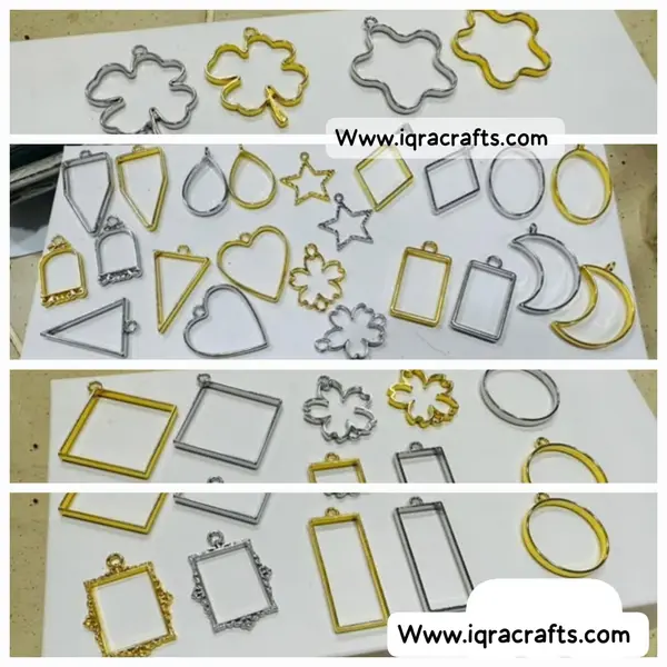 100 Pcs Mixed Metal Shapes for Resin Crafts