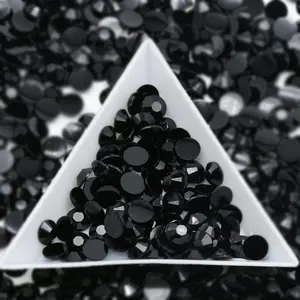 10 gm, Black Non-Hotfix Flat Back Beads DIY Crafts 4mm/5mm/6mm