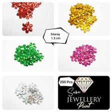 10 gm Star Sitaray In multicolor , Beautiful Design, Flat Loose Sequins and Spangles Craft Supplies
