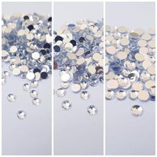 300 Pcs (100 Pcs Each) Shiny Crystal & Stone Resin beads DIY Sewing Craft Sets 4mm/5mm/6mm