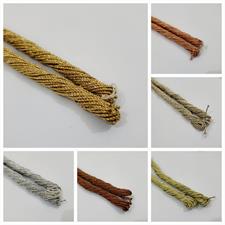 Pack Of 2 (4.5 gaz Each) Metallic Cord Rope Lurex, 1mm Crafts in Various Colors