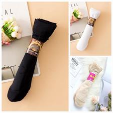 10 Pairs, Skin Dark, Summer Elastic Thin Silk Female Ladies Ankle Short Socks, 