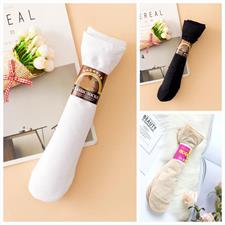 10 Pairs, Skin Dark, Summer Elastic Thin Silk Female Ladies Ankle Short Socks, 
