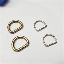 1 Pair D Rings Ferrule Ribbon Clasp Knapsack Belt Buckle  Metal