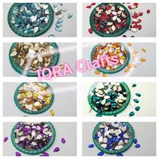 Big Drop 100 Pcs Shiny Kundan Beads DIY Sewing Craft Sets 10 mm 