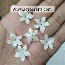 10gm Ivory Flower Cap, Acrylic Flower Beads Petal Cabochon 2cm & 3cm