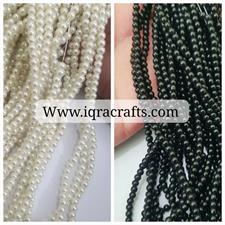 3mm 100 Plus Pcs Round Beads white Craft Sets DIY Findins in black and off white