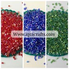Cut Beads, Pack of 2 Tola glass pony Cut beads 2mm Glass Beads In Various Colors