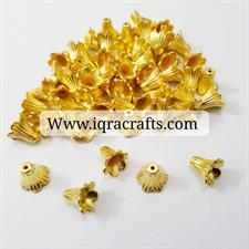 10gm Plastic Golden Bell Design for Latkan Making, Toran Making, Craftwork 12mm