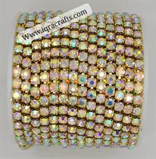 2 gaz Rhinestone Lace DIY Sew On Decoration Crafts