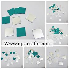 Pack of 1 Small Mini Square Craft Mirrors Mirror Mosaic Tiles, Various Sizes 7mm-2.2 cm