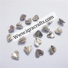 20 Pcs Decorama Gota Patti Flowers for Decoration & Craft Making Appliques Patches Silver