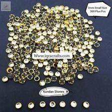 3mm ,10 gm Kundan Stones, for Decoration, DIY Sewing Jewelry Crafts 3mm Round