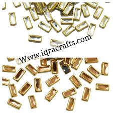 Rectangular Shape, 50 Pcs, Real Kundan Beads DIY Sewing Jewelry Decoration, Rectangular Shape