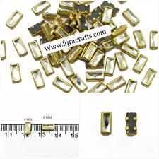 Rectangular Shape, 50 Pcs, Real Kundan Beads DIY Sewing Jewelry Decoration, Rectangular Shape