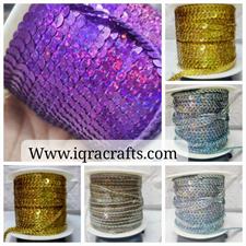 10 yards 6mm Trim, /Lot Colorful Loose Round Flat Sequins 