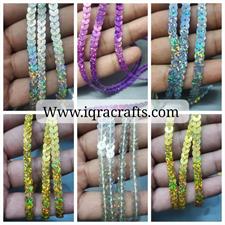 10 yards 6mm Trim, /Lot Colorful Loose Round Flat Sequins 