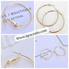 Pack of 10 Pcs Small and Large Gold Hoop Earrings 1 inch