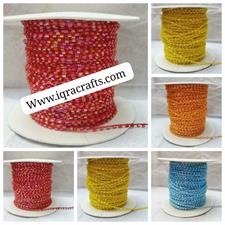 10 yards Lace Crystal Beads String Sequin Fabric Beaded Trim DIY Sewing Dress Decoration Crafts 2mm