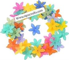 10gm Petal Flower Bead & Oval Shells Caps Acrylic Beads for DIY Crafts 