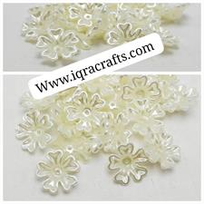 10gm Five Petal Flower White Single Hole Bead For DIY Hanging Accessories Decor Gift 15mm