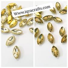 12 Pcs Big ,Crystal Faceted Silver/Gold eye Beads, Crafts DIY 20mm