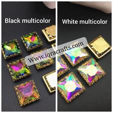 5 Pcs ,12mm Crystal Faceted Square Beads, Used For Decoration, Clothing, crafts DIY