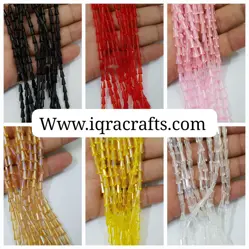 1 String Cone Shape Beads Sewing Crafts In Various Colors Size (4x8 mm)