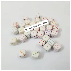 20 Pcs Acrylic Dice Letter Beads in a (Square 7 mm)